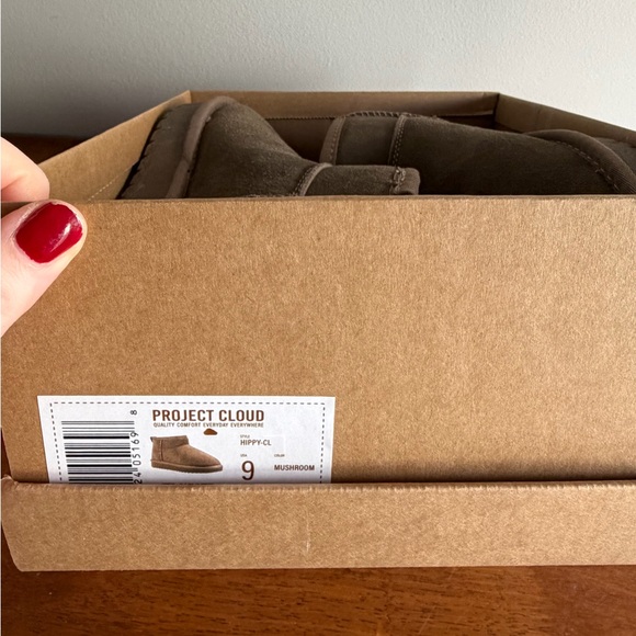 Women's Mushroom Brown Suede Ankle Boots by Project Cloud - Picture 7 of 7